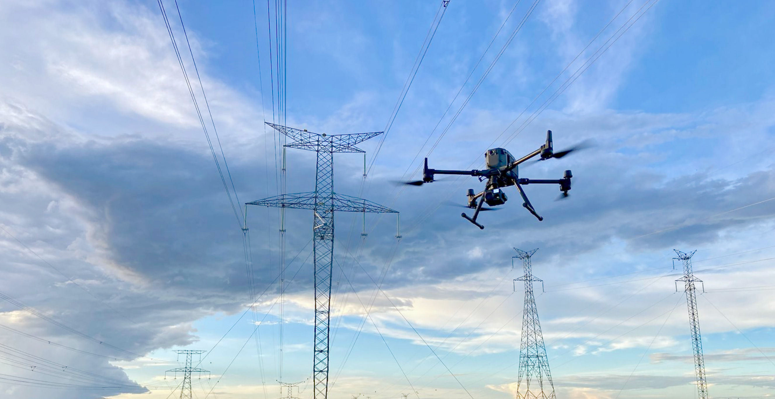 Transmission line inspection with drones